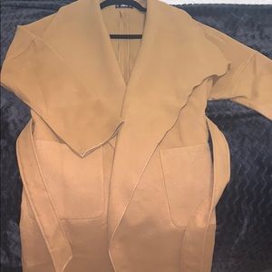 Camel wrap coat